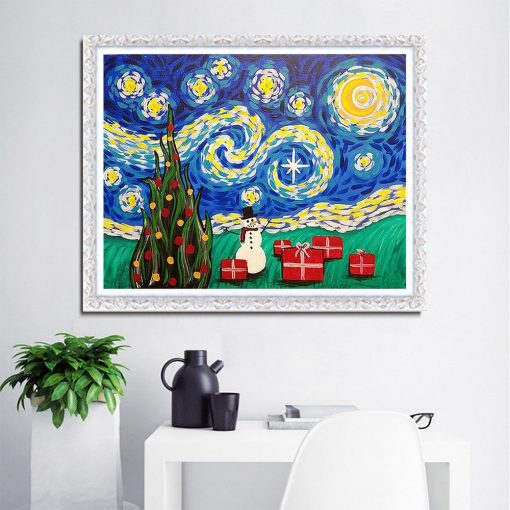 Diamond Painting Christmas Sky Painting - Image 3